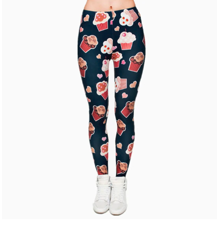 Printed thin pencil feet pants stretch big ladies yoga pants leggings