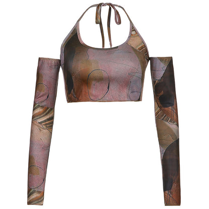 Women's Fashion Abstract Print Camisole Top