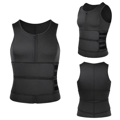 Hot Pull Chain Man Sports Vest Neoprene Corsets Speed Sweat