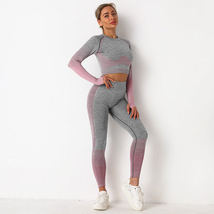 Peach knit quick-drying yoga pants