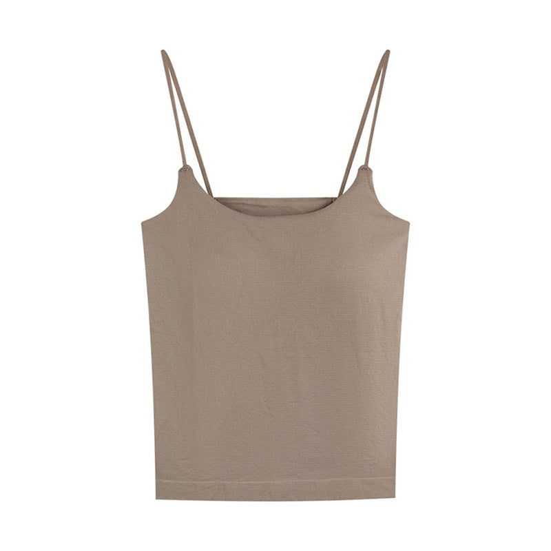 Women's Spring Sleeveless Sweet Hot Girl Top Camisole With Chest Pad