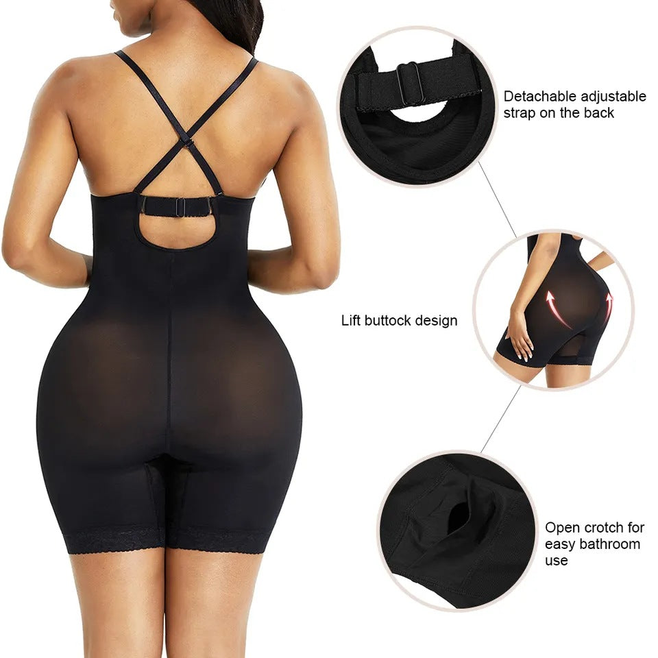 Large Flat Corner Open Crotch Bodysuit