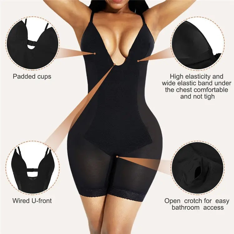 Large Flat Corner Open Crotch Bodysuit