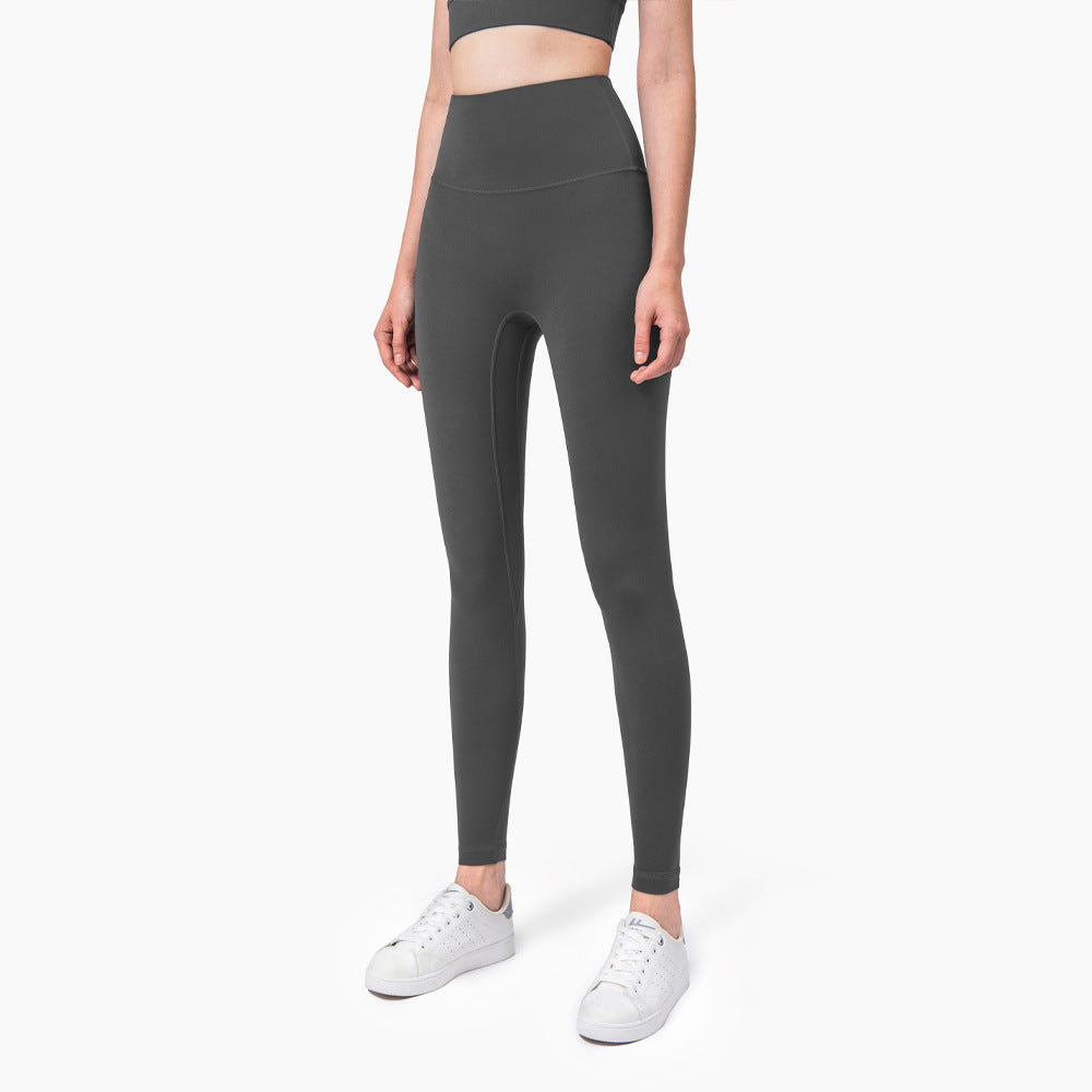 High Waist No T Tipped Thin Anti-Rolling Peach Leggings