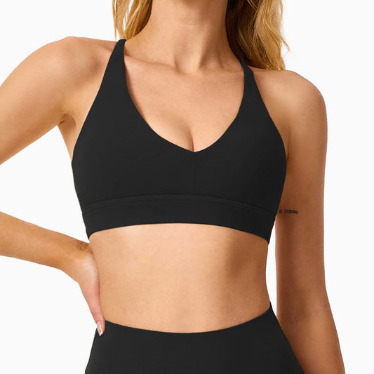 Brushed Back Yoga Clothes Running Shockproof Sports Bra