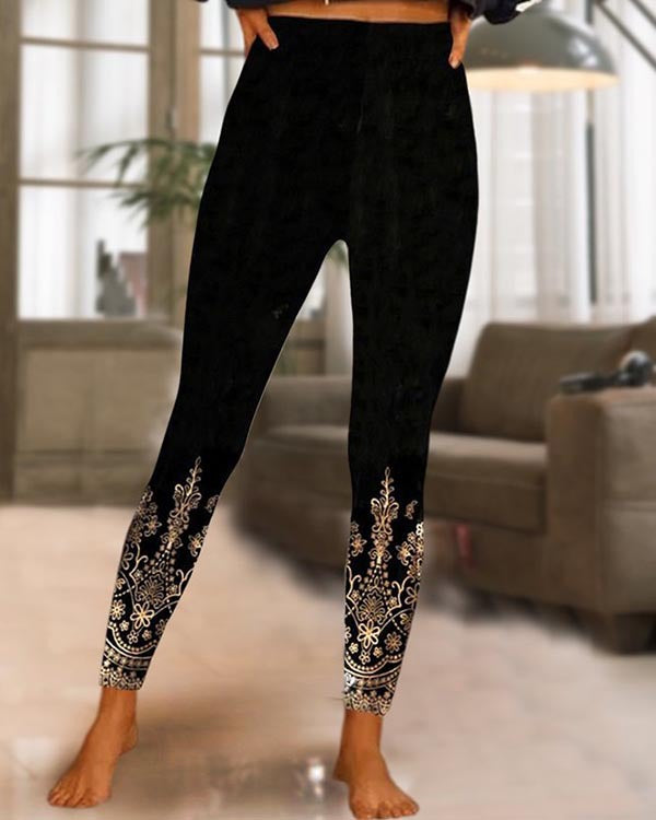 Hawaiian Style Digital Printing 3D Leggings For Men And Women