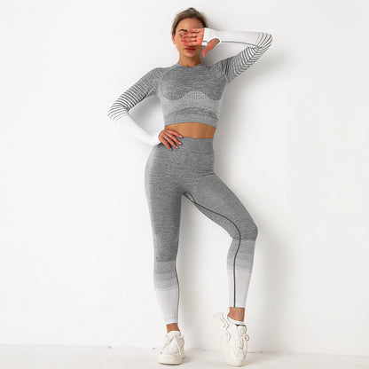 Peach knit quick-drying yoga pants