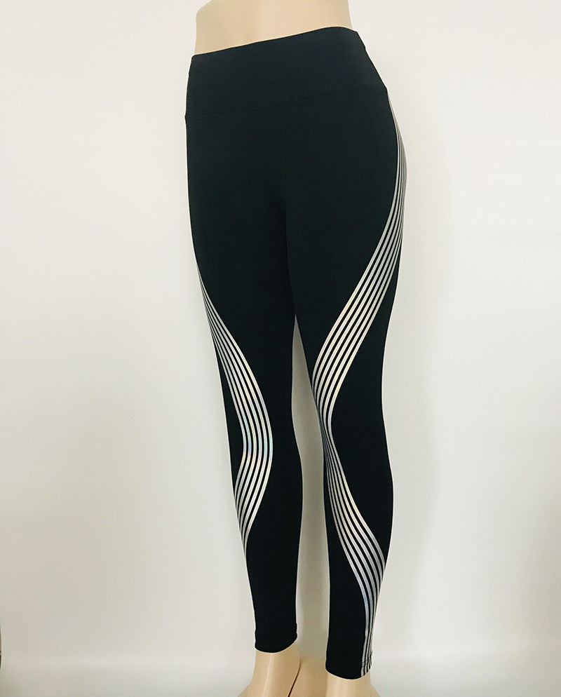 Reflective Leggings Glow in the Dark Night Light Laser Stripes