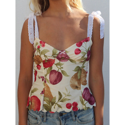 Printed Camisole Women's European And American Top