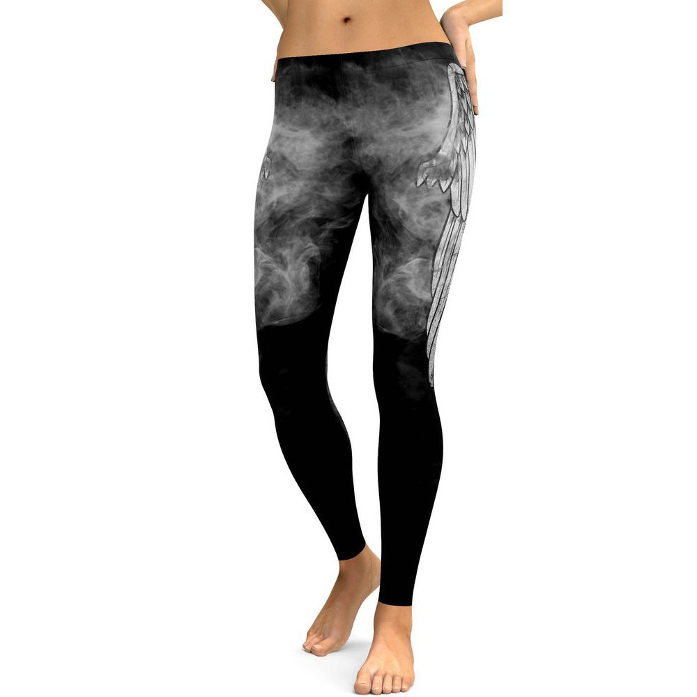 Digital printing leggings women's autumn and winter yoga pants