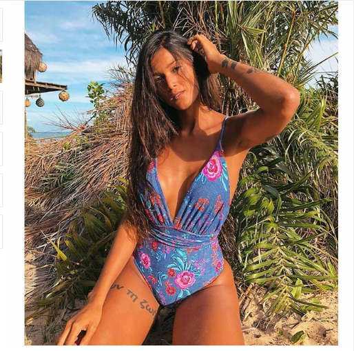 One Piece Swimsuit Female Backless Bodysuit