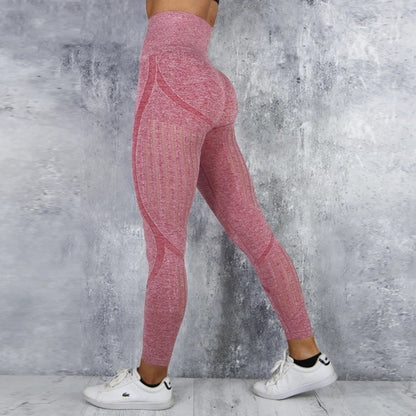 High waist yoga pants women's knit