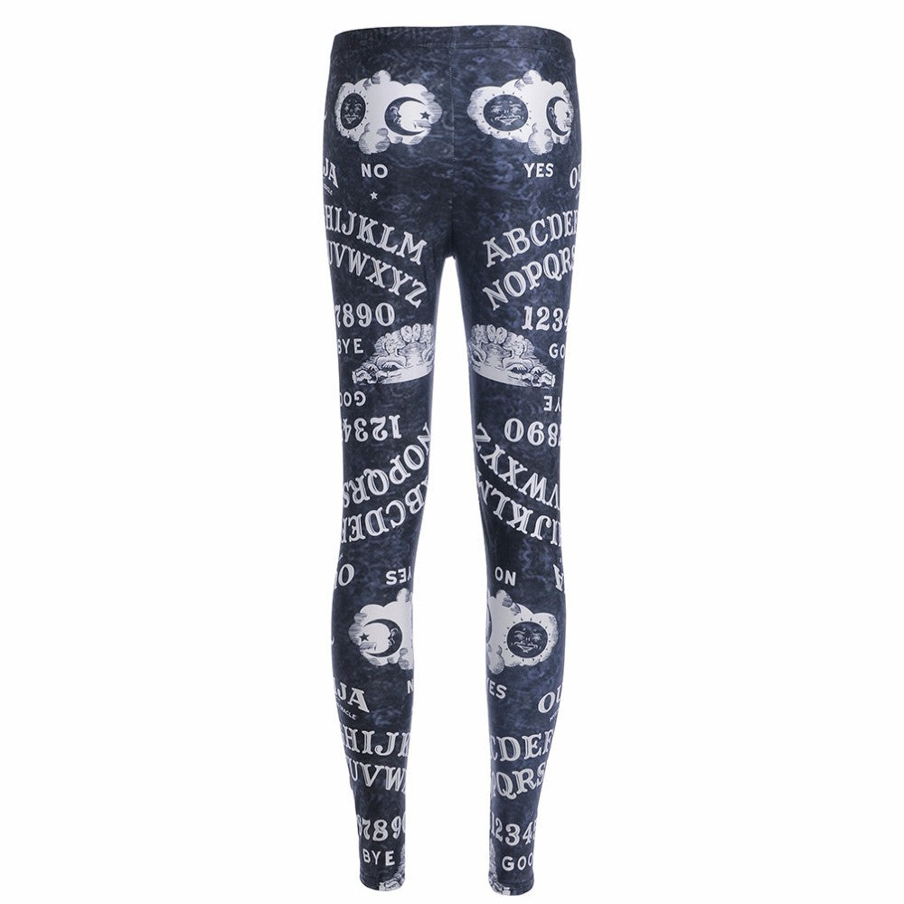 Digital printing leggings tights nine pants women