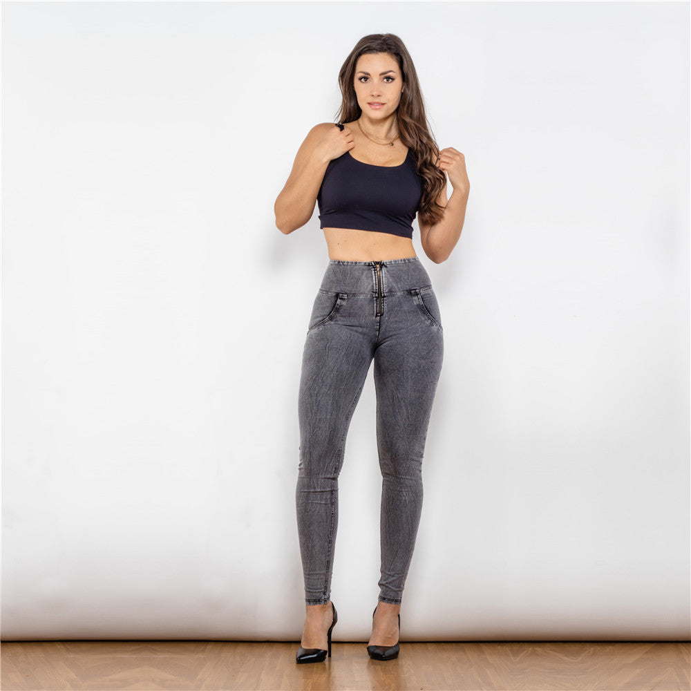 Shascullfites melody high waist gray jeggings push up