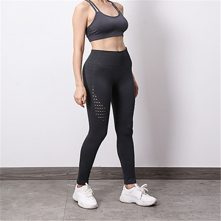 Spring New Elastic High Waist Seamless Leggings Yoga Pants Women