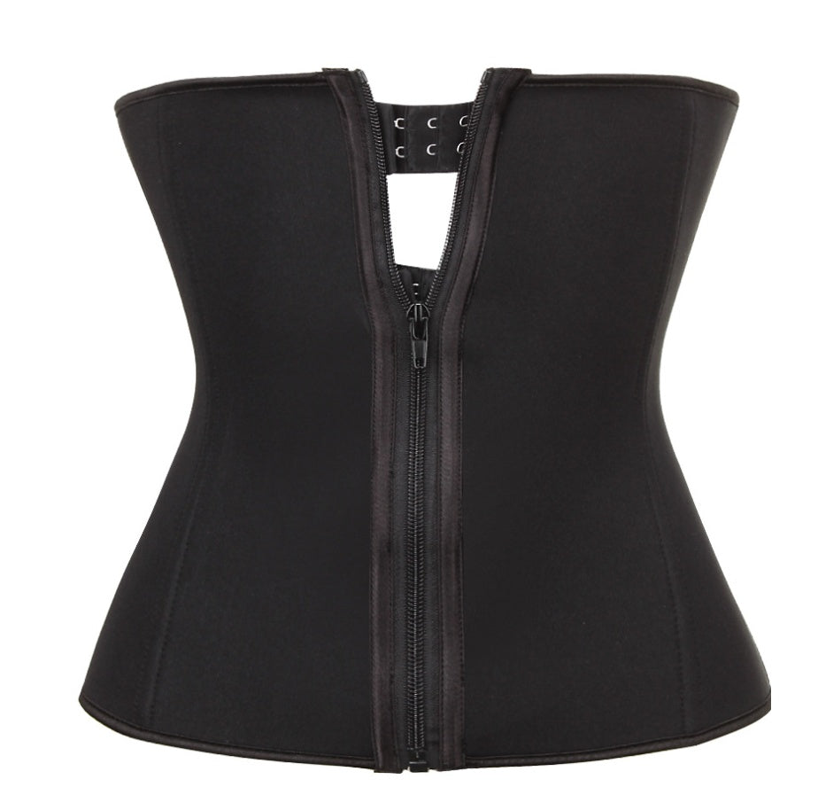 Neoprene Sports Corsets Fitness Speed Wicking Ladies Tummy Corsets Dark Buckle  Zipper