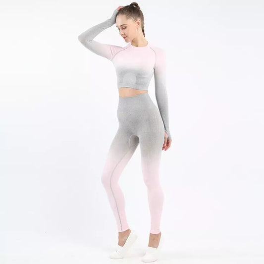 Hip-lifting Leggings Long-sleeved Seamless Fitness Yoga Suit