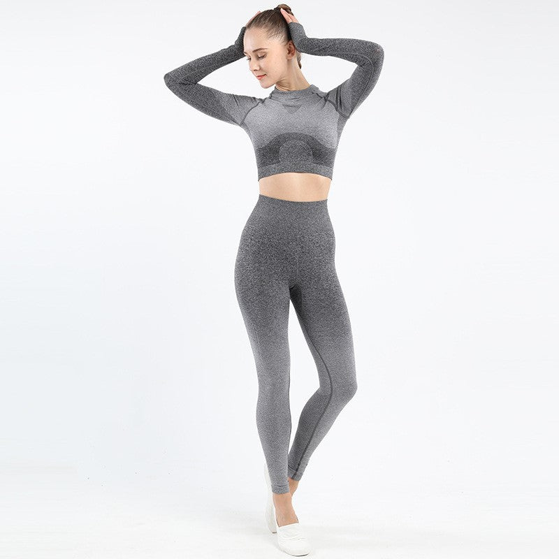 Hip-lifting Leggings Long-sleeved Seamless Fitness Yoga Suit