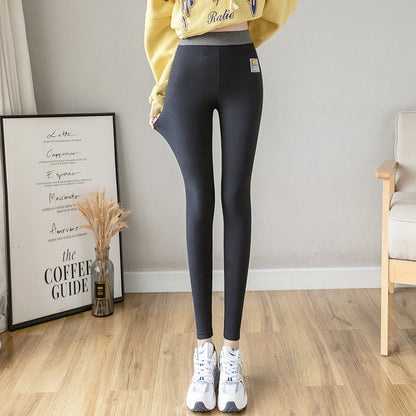 Autumn and winter plus velvet hit color leggings