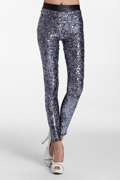 High Elastic Large Size Sequined Leggings