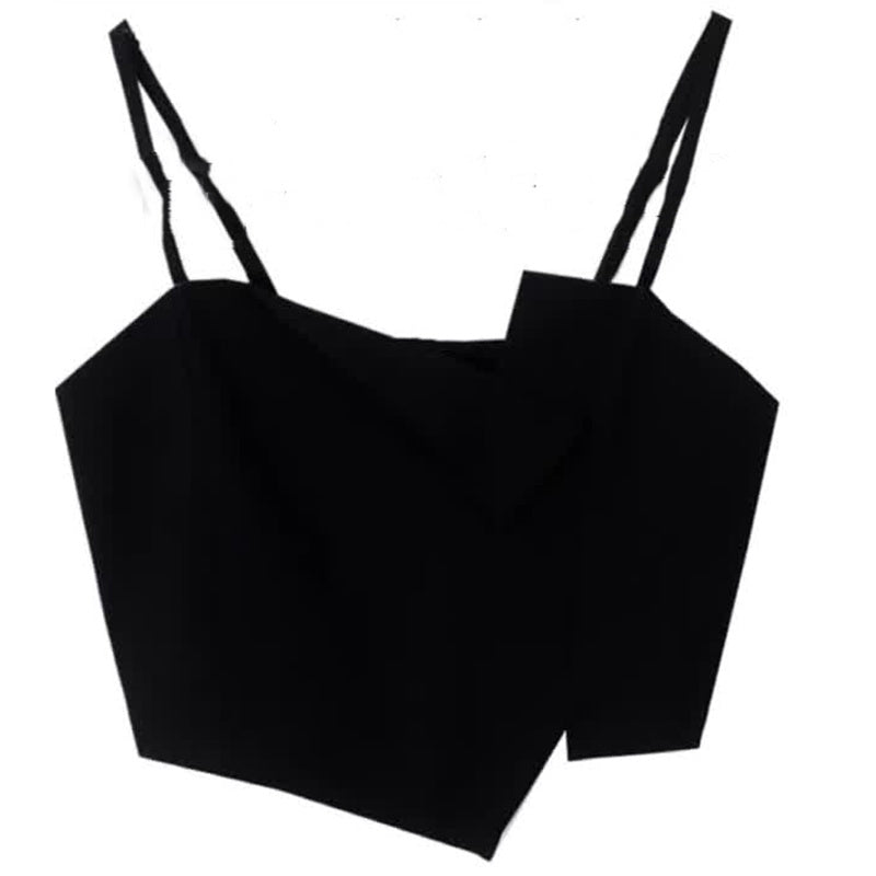 Irregular Black Camisole Women's New Inner Top