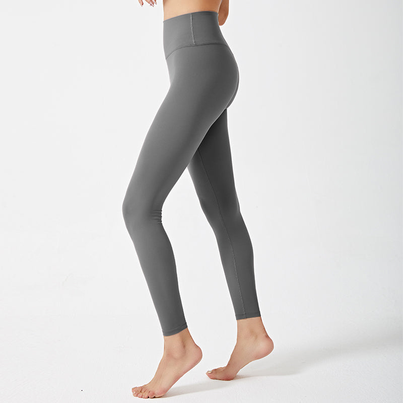 Curved High-waist Fitness Pants, Stretch Running Sports Leggings