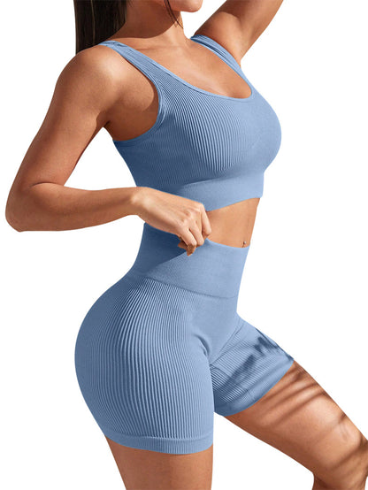 Seamless Yoga Exercise Top Tight Moisture Absorption High Waist