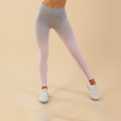 Kaya Seamless Ombre Legging - Orange Red