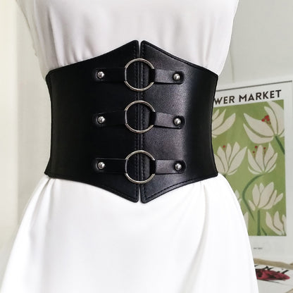 Simple Corset Personality Punk Widened Fashion Decoration Belt