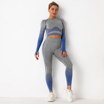 Peach knit quick-drying yoga pants