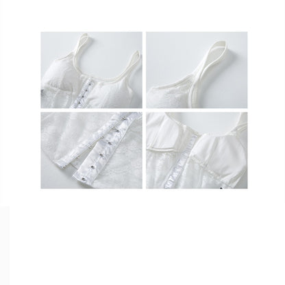 Summer Women's White Lace Camisole Short Top