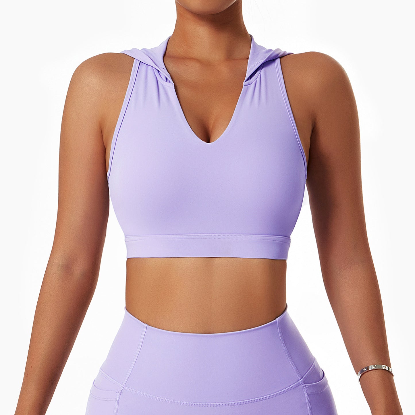 Lulu Nude Yoga Shockproof Back Sports Bra