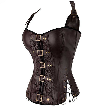 Women's leather corset