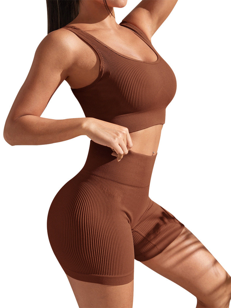 Seamless Yoga Exercise Top Tight Moisture Absorption High Waist