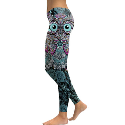 NADANBAO New Design Leggings Women Cool Owl Digital Print