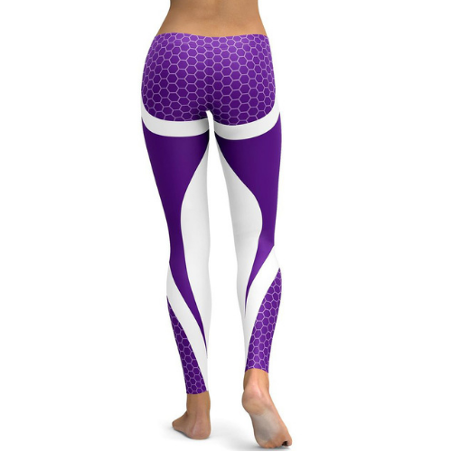 Geometric Honeycomb Digital Printing Pants, Yoga Pants, Sports Pants