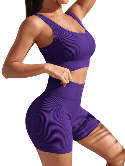 Seamless Yoga Exercise Top Tight Moisture Absorption High Waist