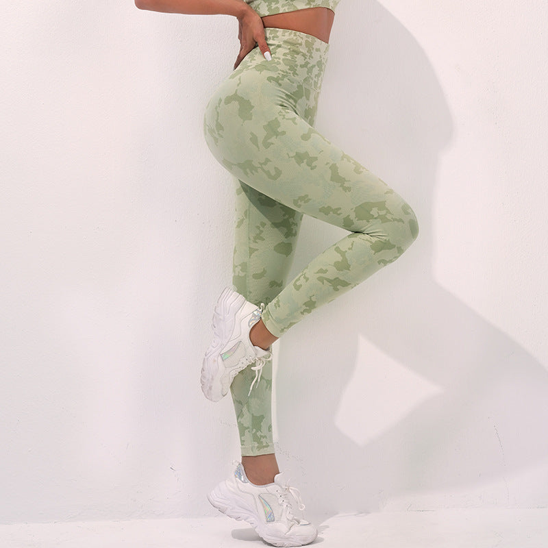 Fashion Camouflage Print Yoga Pants High Waist Seamless Leggings