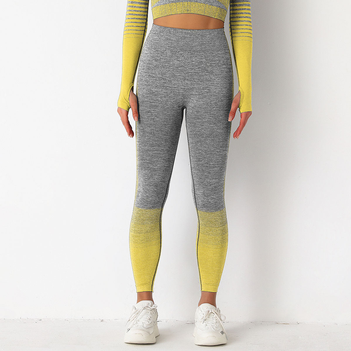 Peach knit quick-drying yoga pants