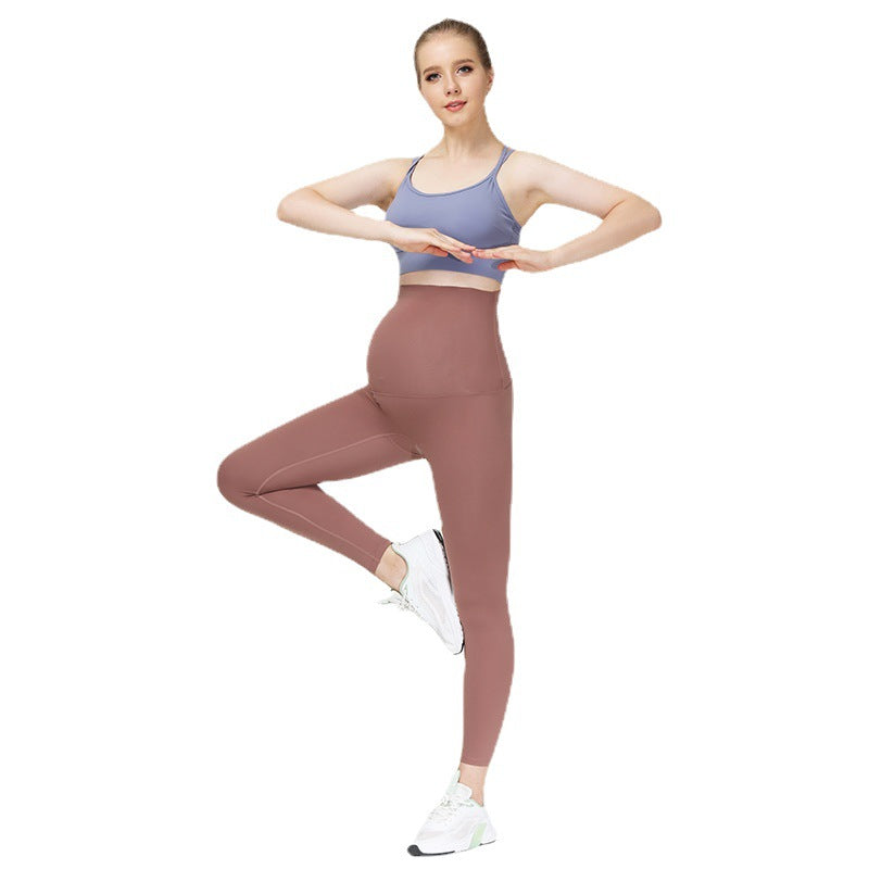 Pregnant Women's High Waist Support Belly Bottoming Yoga Pants