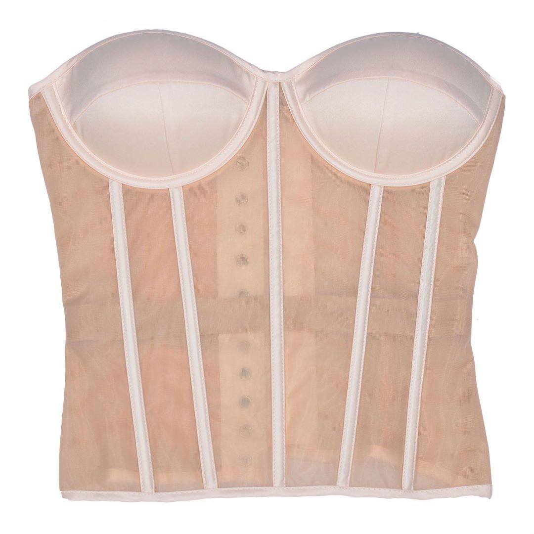 Mesh Wedding Dress Bottoming See-through Corset