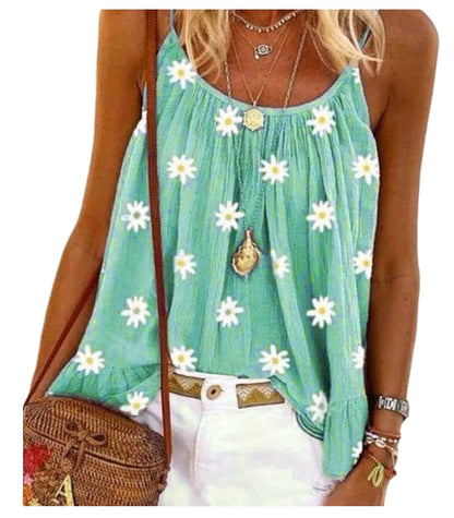 Ladies Daisy Print Camisole Top