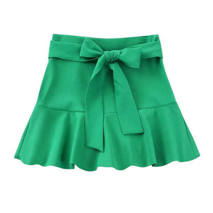 Women's Fashion Bowknot Short Skirt