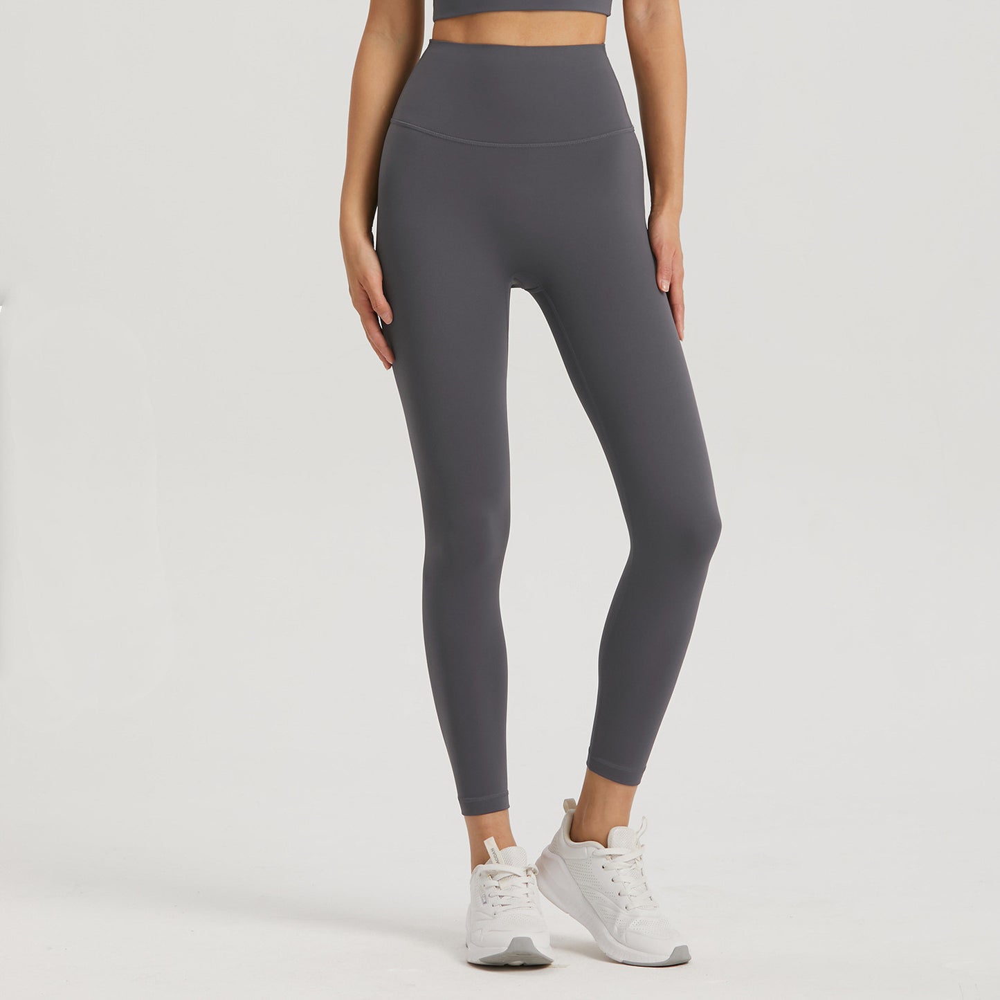 Lycra Pocket Peach High-waisted Nine-point Leggings