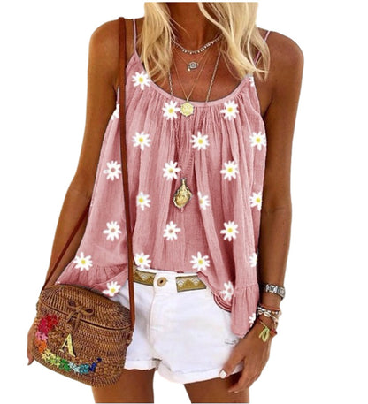 Ladies Daisy Print Camisole Top