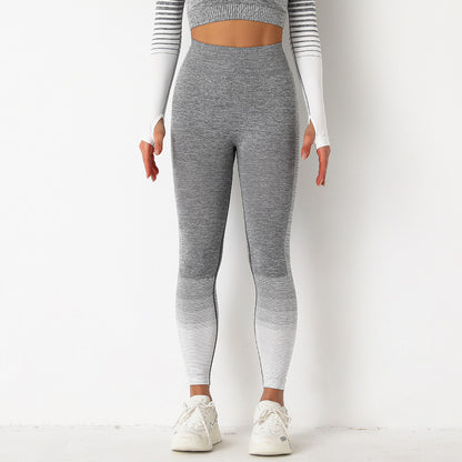 Peach knit quick-drying yoga pants