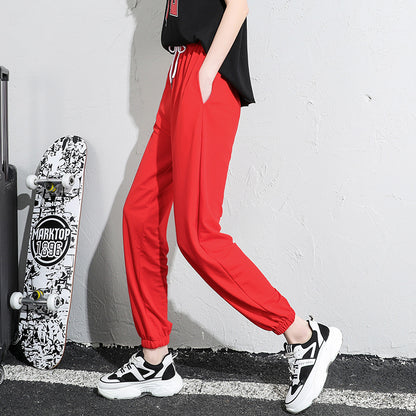 Draping Ice Silk Leggings Women's Loose Sports Sun Protection Pants