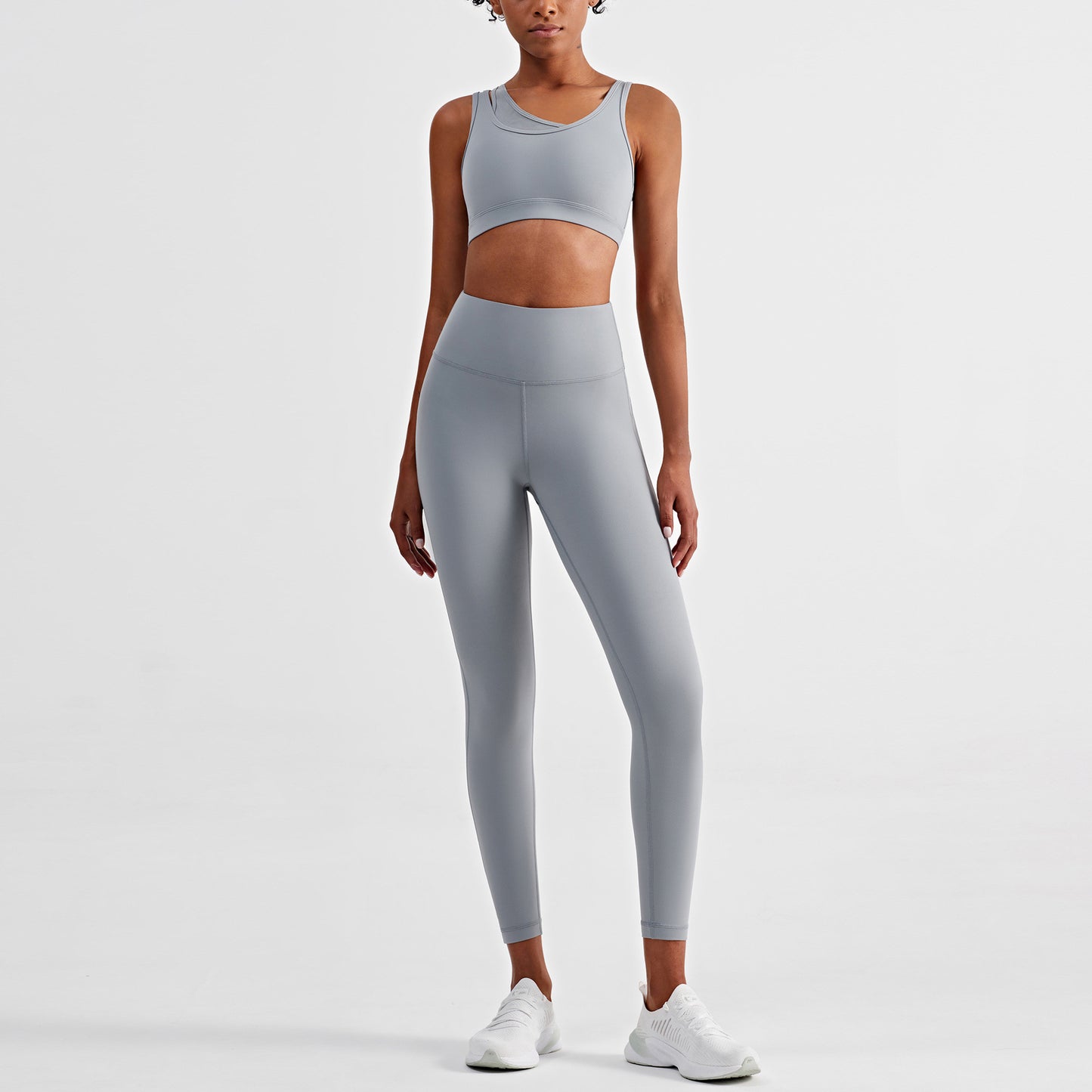 Mesh Stitching Sports Vest High-waist Hip-hip Leggings