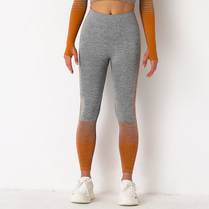 Peach knit quick-drying yoga pants