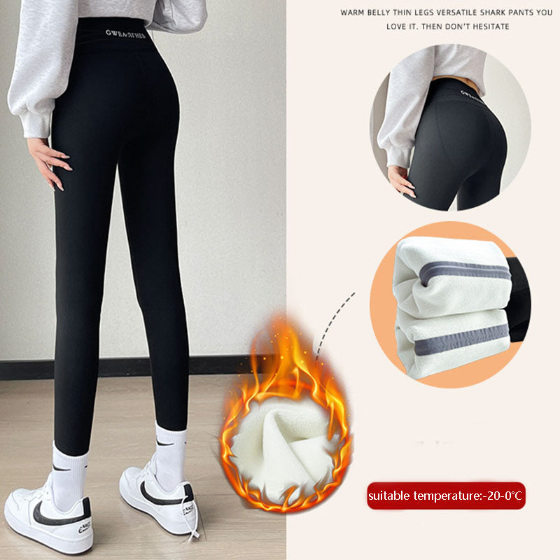 Fleece Thickened Leggings Winter -20 To 5 Shark Pants